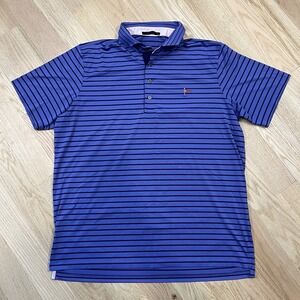 Greyson Shirt Golf Polo Purple Striped Men's Size XL Short Sleeve Performance